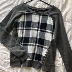 checkered and gray long sleeve